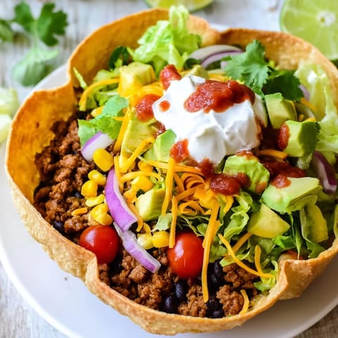 Taco Salad with Beef Layers