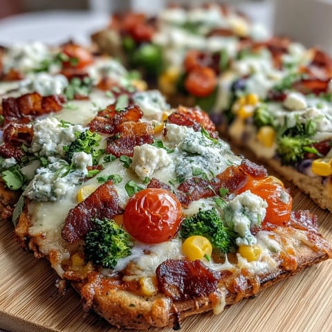 St Patricks Day Rainbow Flatbread
