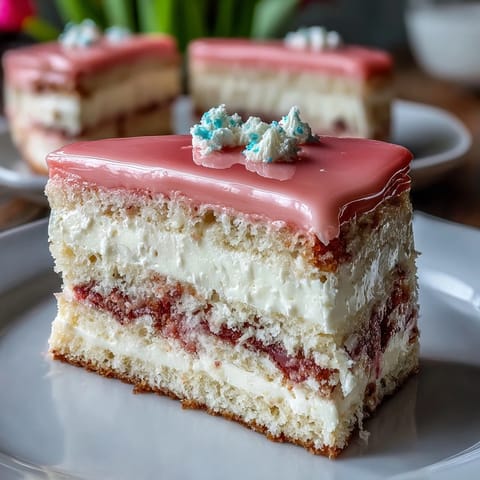 Pastel pink and yellow ombre cake with smooth buttercream, perfect for spring celebrations and special occasions.