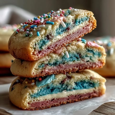 Pastel Swirl Birthday Cookies