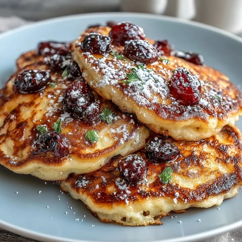 Blueberry Pancake Casserole baked in the oven, golden and bubbling with juicy berries and a crisp sugared top.