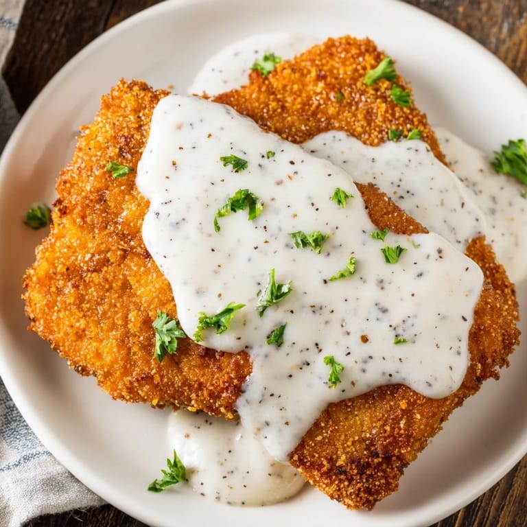 Imagine a plate of flavorful Chicken Fried Steak, the perfect Southern comfort food, ready to eat.
