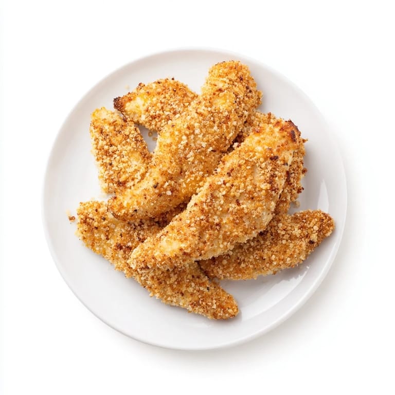 Delicious, homemade Chicken Tenders piled high, a family favorite perfect for any occasion.