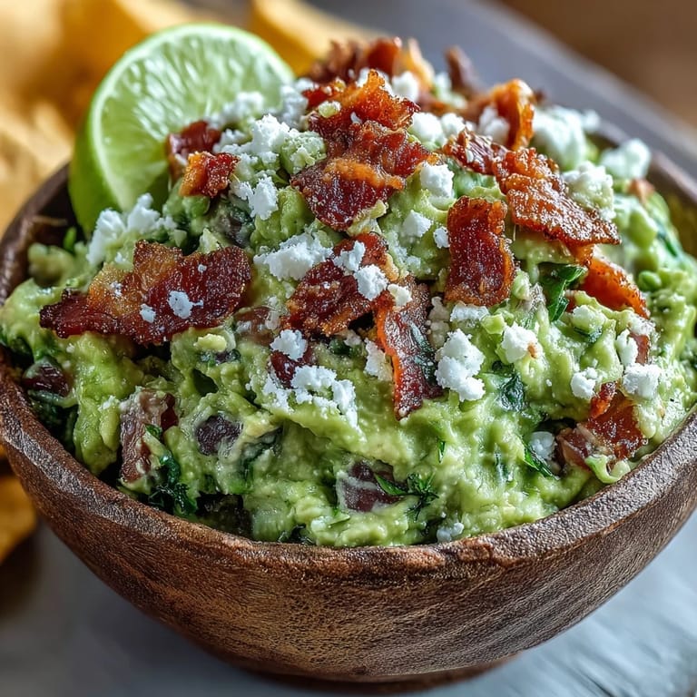 Served with crisp tortilla chips, Bacon Guacamole With Cotija Cheese makes a bold, gluten-free appetizer for game day.