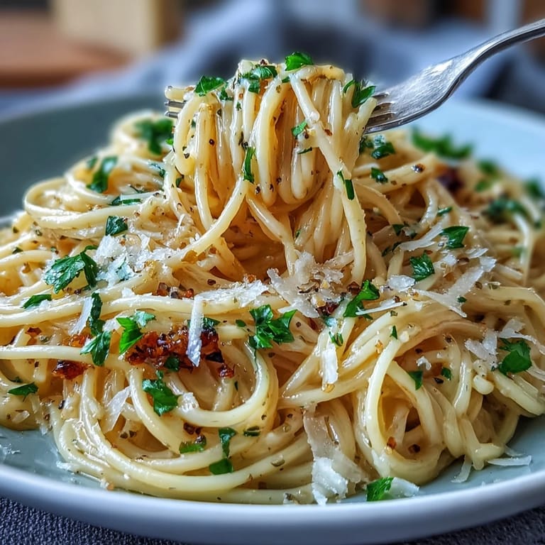 Bright and zesty lemon butter pasta tossed with spaghetti, fragrant garlic, and Parmesan, served with a sprinkle of parsley for freshness.