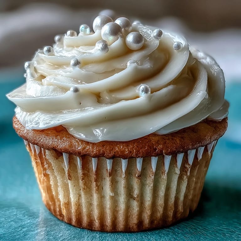 Celebratory Cancer birthday cupcakes adorned with edible pearls, glistening and inviting.