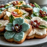 Bright, buttery flower-shaped shortbread cookies with vibrant royal icing, perfect for spring celebrations and gifting.